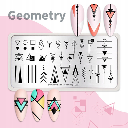 BORN PRETTY - Blaszka do Stempli - GEOMETRY-L007 - WZORY GEOMETRYCZNE