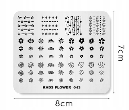 KADS - Blaszka do Stempli - FLOWER 43 - KWIATY